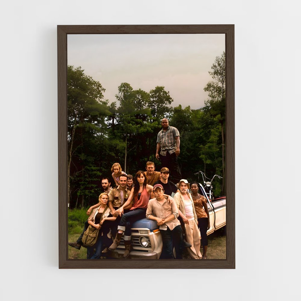 walking-dead-7 cadre Bois foncé