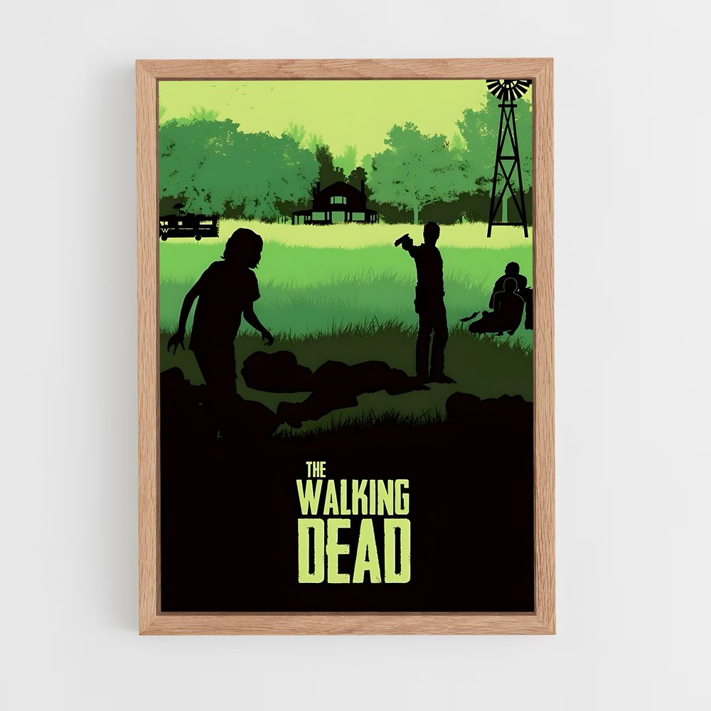 walking-dead-9 cadre Bois clair