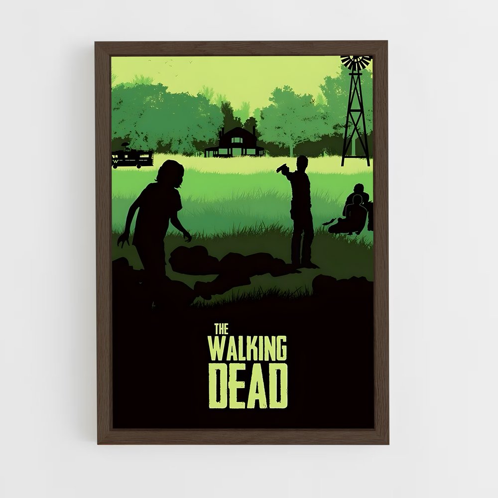 walking-dead-9 cadre Bois foncé