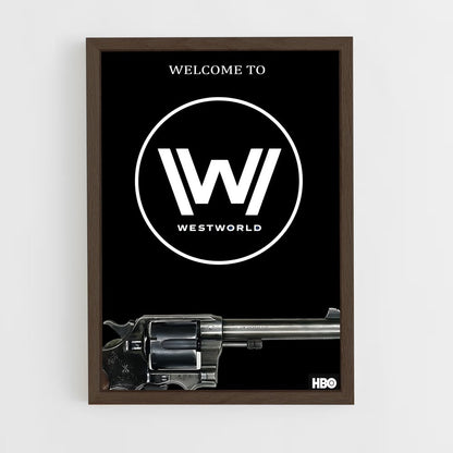 westworld-7 cadre Bois foncé
