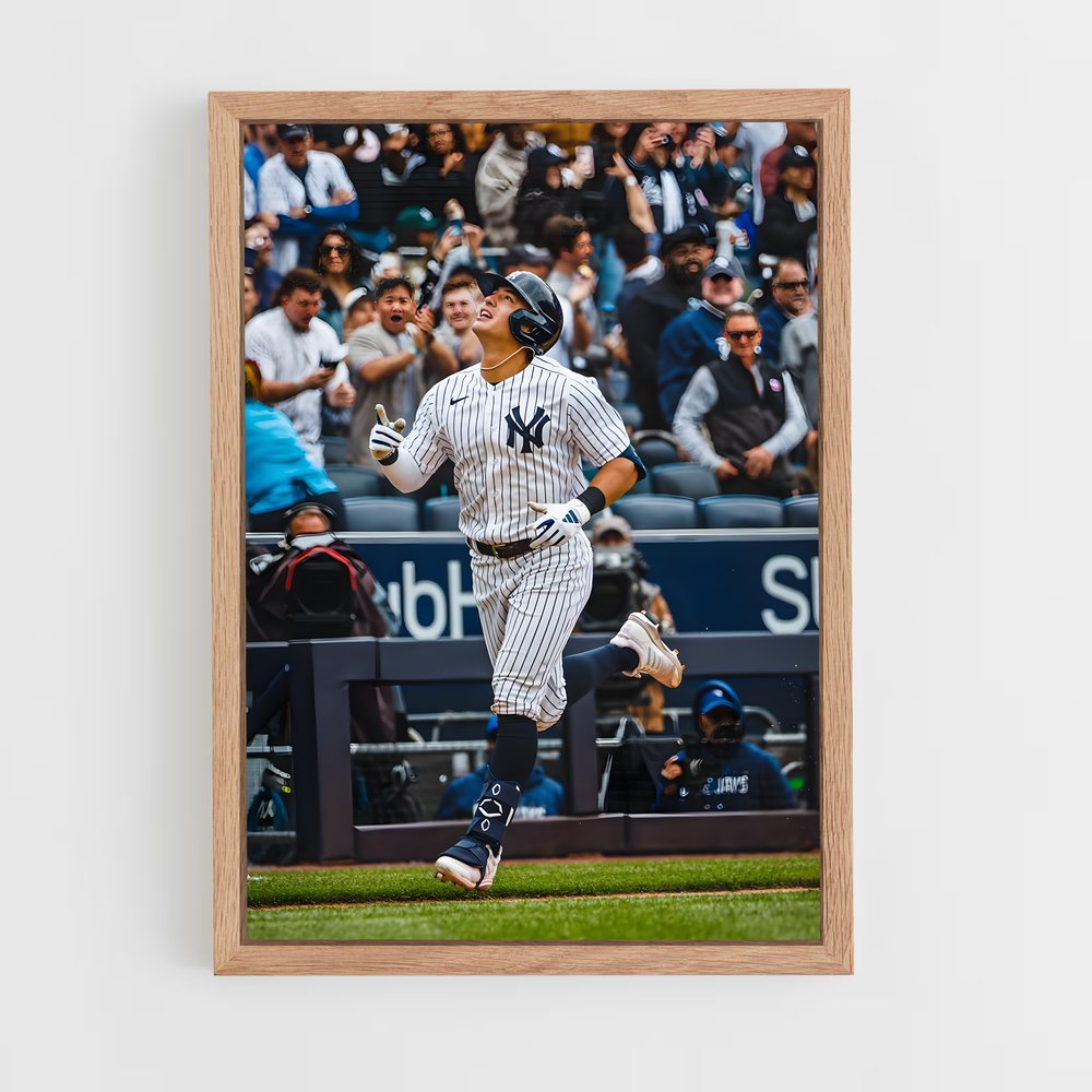 yankees-4 cadre Bois clair
