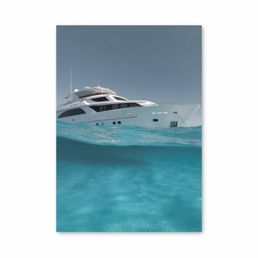 Poster Yacht Acqua Turchese