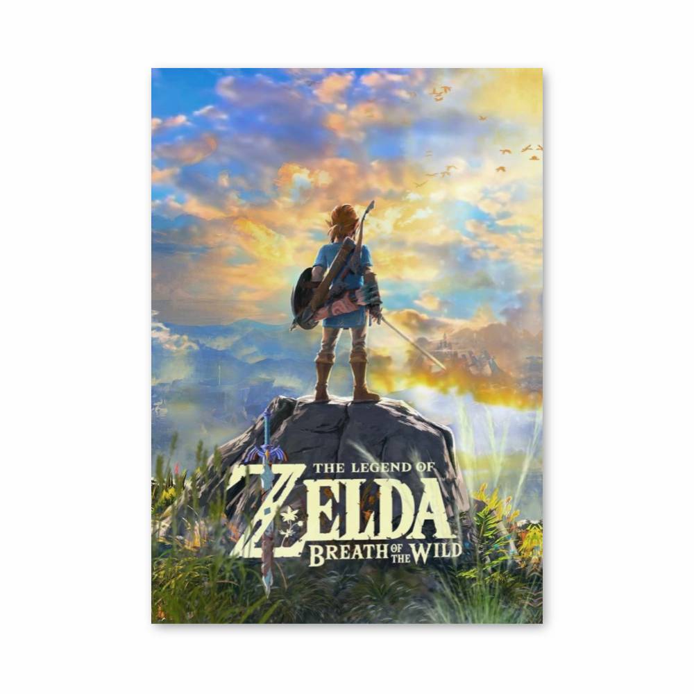 Poster Zelda Ciel Jaune Bleu